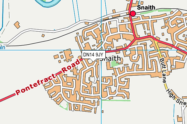 DN14 9JY map - OS VectorMap District (Ordnance Survey)