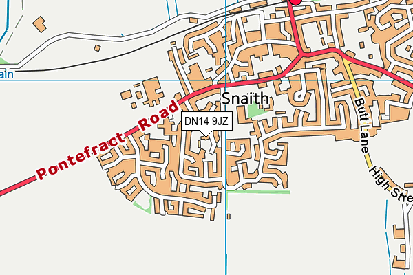 DN14 9JZ map - OS VectorMap District (Ordnance Survey)