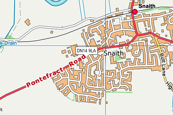 DN14 9LA map - OS VectorMap District (Ordnance Survey)