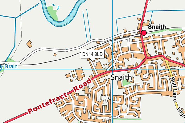 DN14 9LD map - OS VectorMap District (Ordnance Survey)