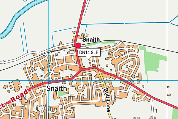 DN14 9LE map - OS VectorMap District (Ordnance Survey)