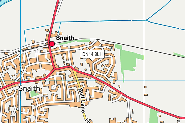 DN14 9LH map - OS VectorMap District (Ordnance Survey)