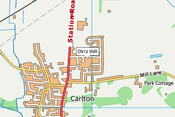 Carlton Primary School map (DN14 9NR) - OS VectorMap District (Ordnance Survey)