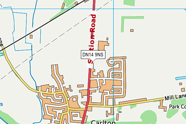 DN14 9NS map - OS VectorMap District (Ordnance Survey)