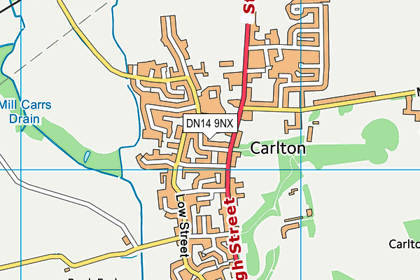 DN14 9NX map - OS VectorMap District (Ordnance Survey)