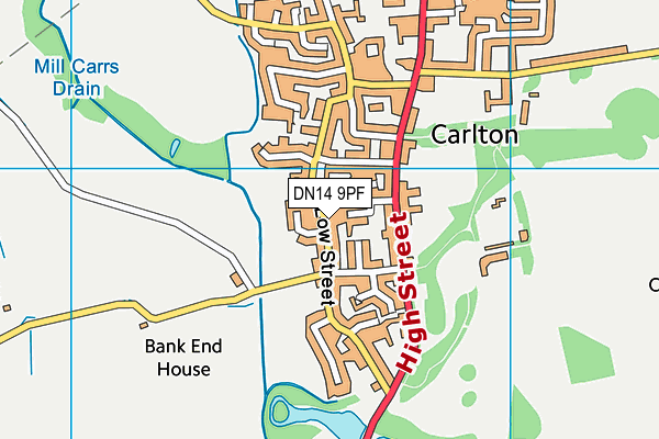 DN14 9PF map - OS VectorMap District (Ordnance Survey)