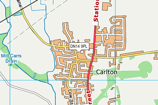 DN14 9PL map - OS VectorMap District (Ordnance Survey)