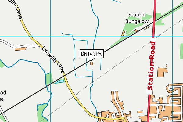 DN14 9PR map - OS VectorMap District (Ordnance Survey)