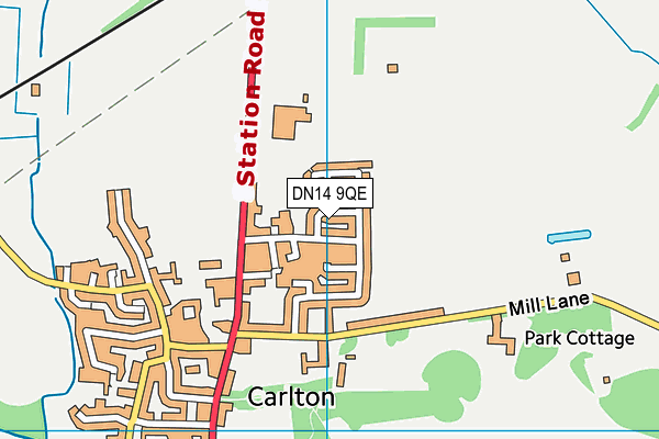 DN14 9QE map - OS VectorMap District (Ordnance Survey)