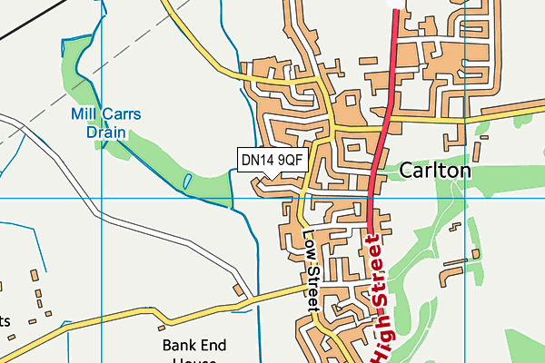 DN14 9QF map - OS VectorMap District (Ordnance Survey)