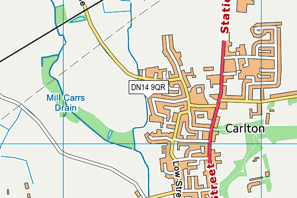 DN14 9QR map - OS VectorMap District (Ordnance Survey)