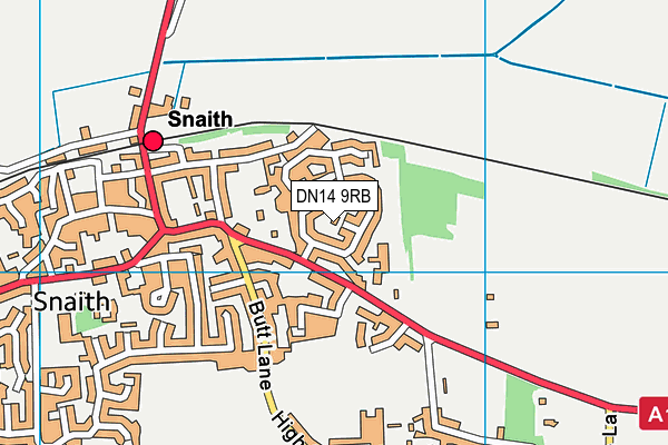 DN14 9RB map - OS VectorMap District (Ordnance Survey)