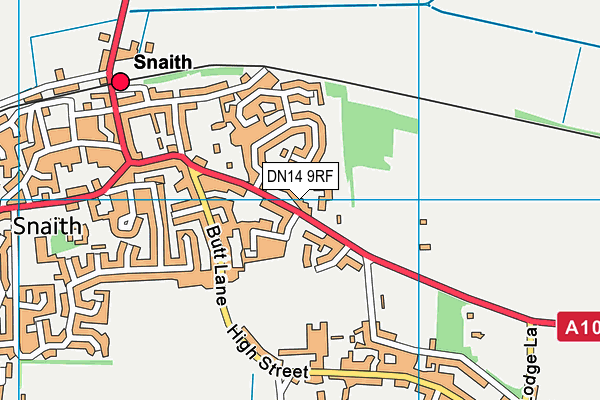 DN14 9RF map - OS VectorMap District (Ordnance Survey)