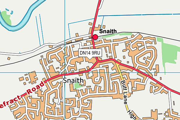 DN14 9RU map - OS VectorMap District (Ordnance Survey)