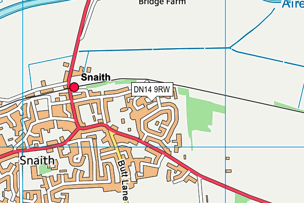 DN14 9RW map - OS VectorMap District (Ordnance Survey)