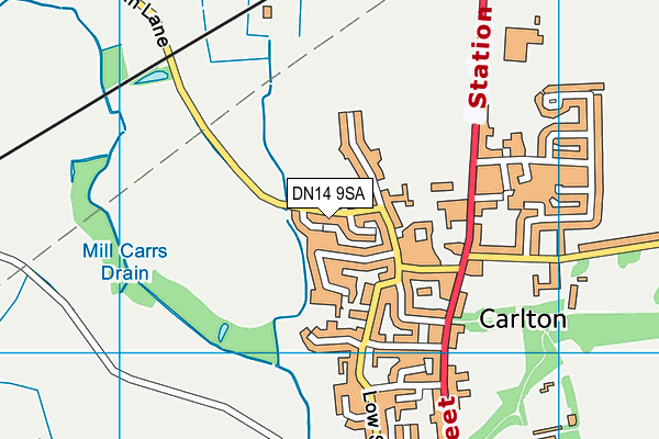 DN14 9SA map - OS VectorMap District (Ordnance Survey)