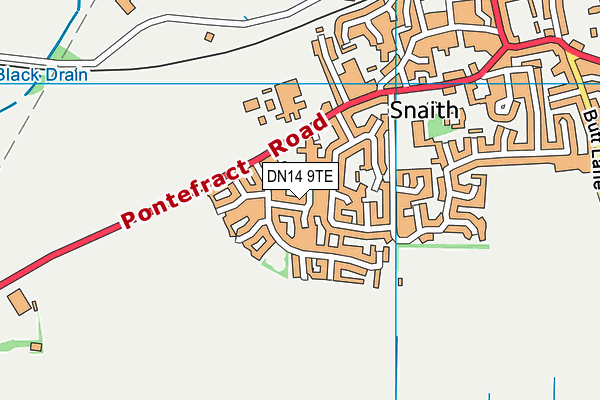 DN14 9TE map - OS VectorMap District (Ordnance Survey)