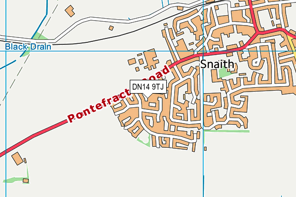 DN14 9TJ map - OS VectorMap District (Ordnance Survey)