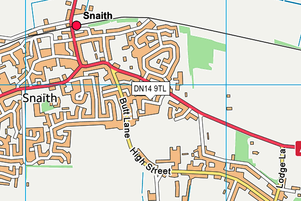 DN14 9TL map - OS VectorMap District (Ordnance Survey)