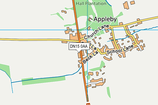 DN15 0AA map - OS VectorMap District (Ordnance Survey)