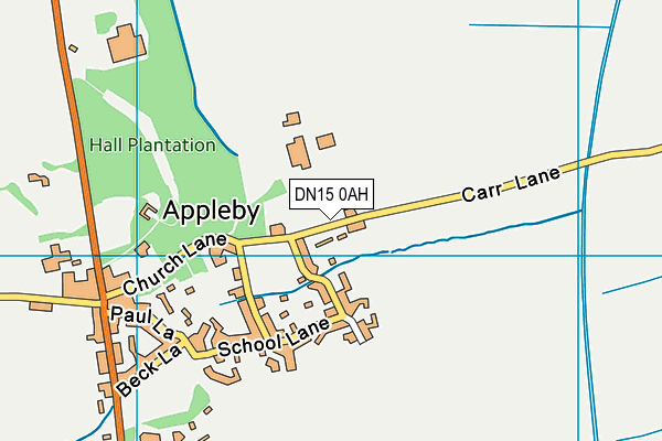 DN15 0AH map - OS VectorMap District (Ordnance Survey)