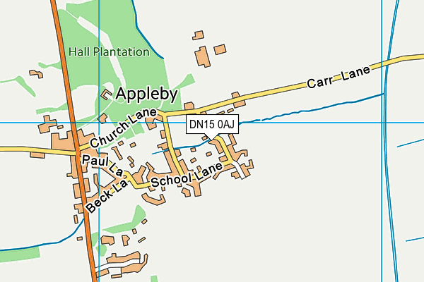 DN15 0AJ map - OS VectorMap District (Ordnance Survey)