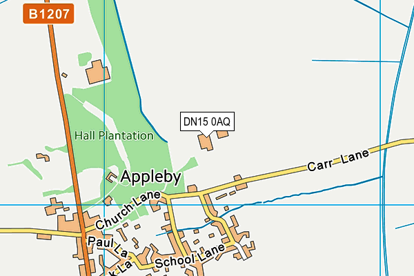 DN15 0AQ map - OS VectorMap District (Ordnance Survey)