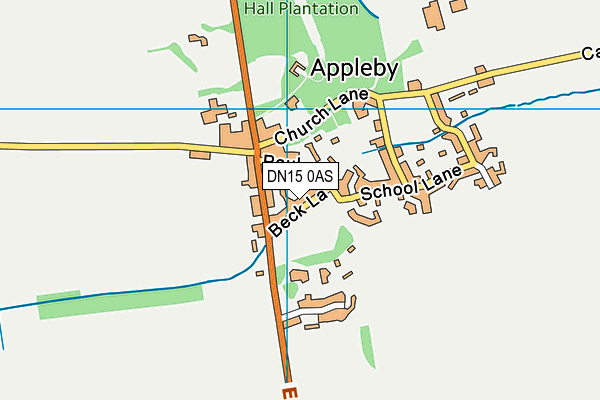 DN15 0AS map - OS VectorMap District (Ordnance Survey)