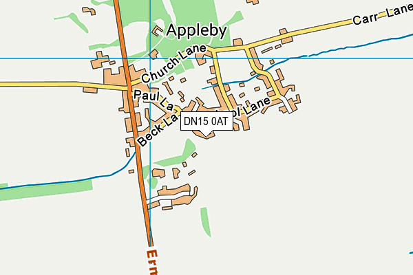 DN15 0AT map - OS VectorMap District (Ordnance Survey)