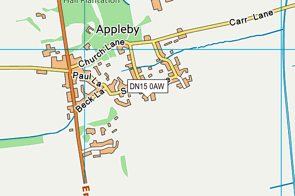 DN15 0AW map - OS VectorMap District (Ordnance Survey)