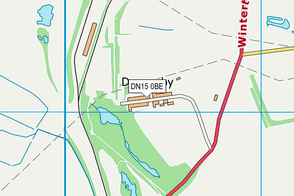 DN15 0BE map - OS VectorMap District (Ordnance Survey)