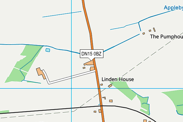 DN15 0BZ map - OS VectorMap District (Ordnance Survey)