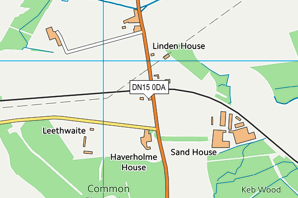 DN15 0DA map - OS VectorMap District (Ordnance Survey)