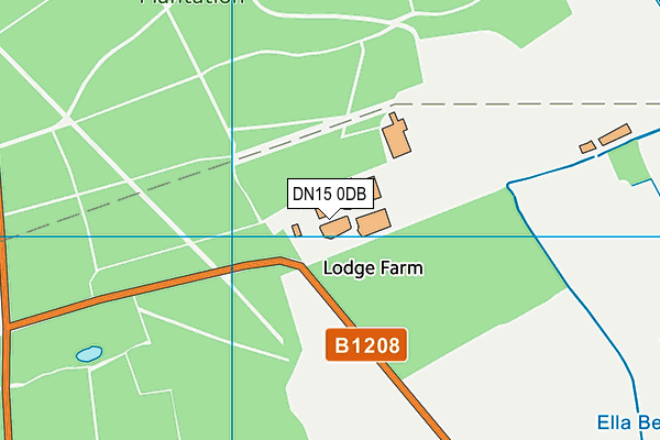 DN15 0DB map - OS VectorMap District (Ordnance Survey)