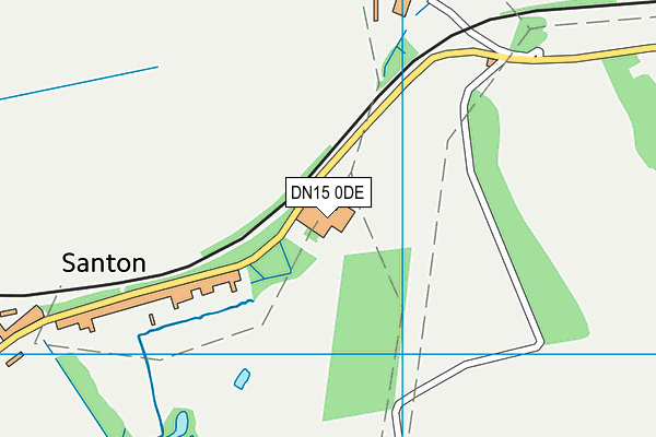 DN15 0DE map - OS VectorMap District (Ordnance Survey)