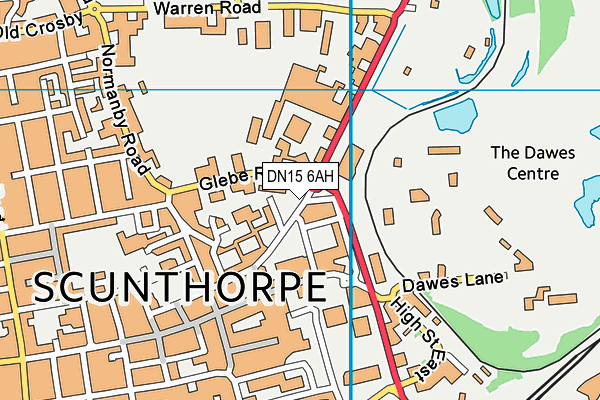 DN15 6AH map - OS VectorMap District (Ordnance Survey)