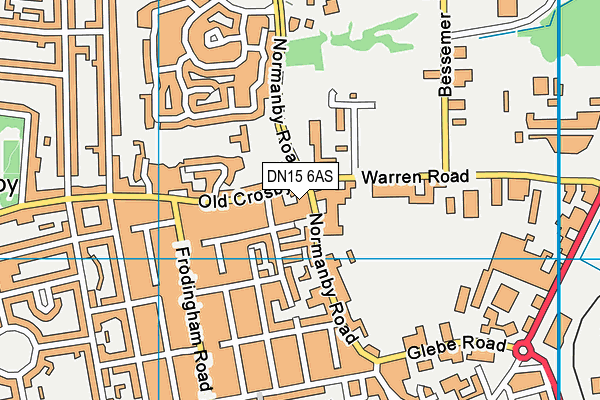 Crosby Primary School map (DN15 6AS) - OS VectorMap District (Ordnance Survey)
