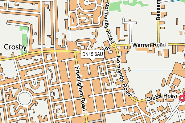 DN15 6AU map - OS VectorMap District (Ordnance Survey)