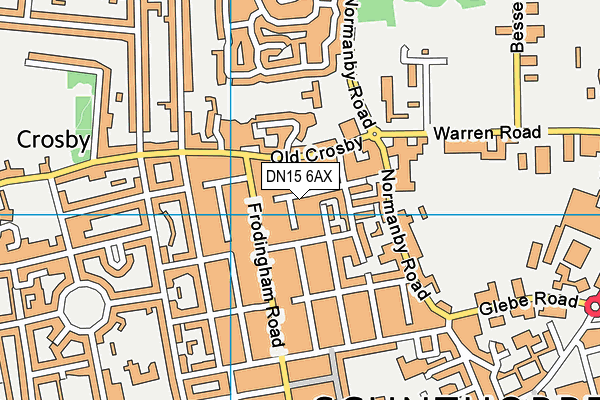 DN15 6AX map - OS VectorMap District (Ordnance Survey)