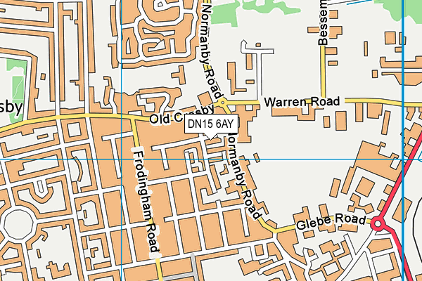 DN15 6AY map - OS VectorMap District (Ordnance Survey)