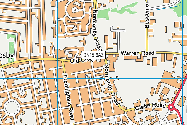 DN15 6AZ map - OS VectorMap District (Ordnance Survey)
