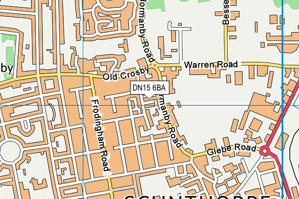 DN15 6BA map - OS VectorMap District (Ordnance Survey)