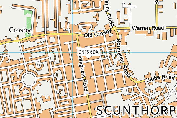 DN15 6DA map - OS VectorMap District (Ordnance Survey)