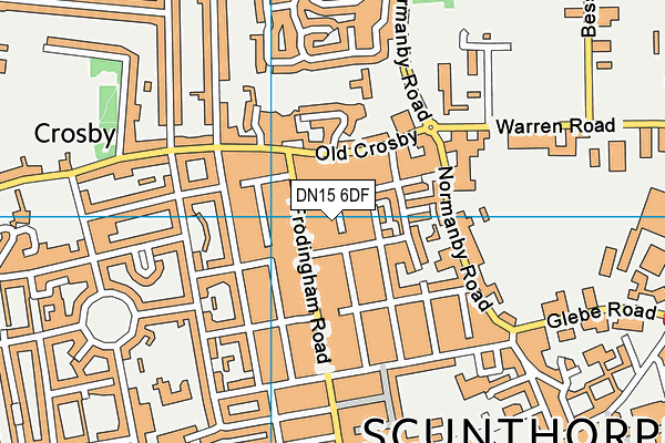 DN15 6DF map - OS VectorMap District (Ordnance Survey)