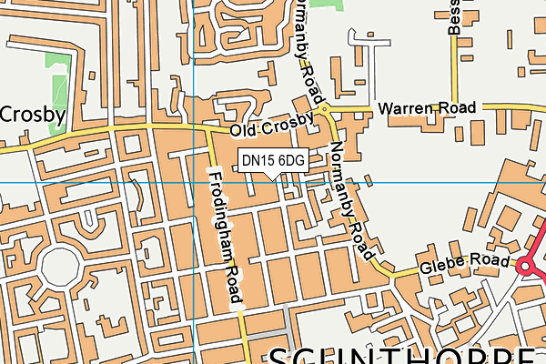 DN15 6DG map - OS VectorMap District (Ordnance Survey)