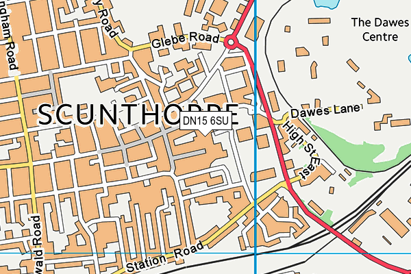 DN15 6SU map - OS VectorMap District (Ordnance Survey)