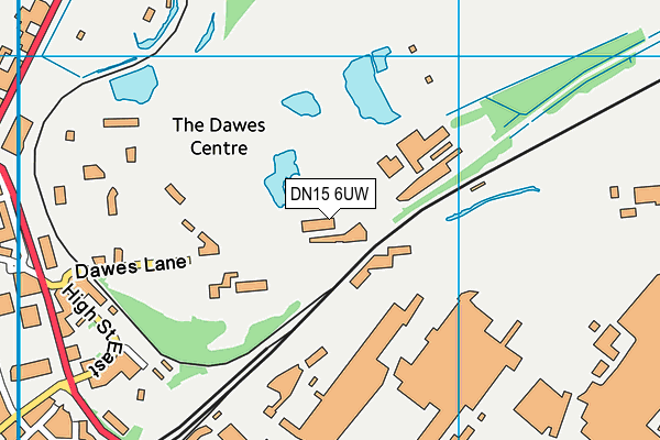 DN15 6UW map - OS VectorMap District (Ordnance Survey)