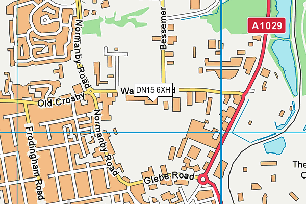 DN15 6XH map - OS VectorMap District (Ordnance Survey)