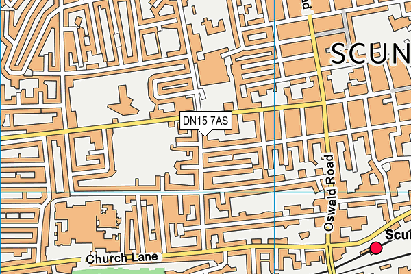 DN15 7AS map - OS VectorMap District (Ordnance Survey)