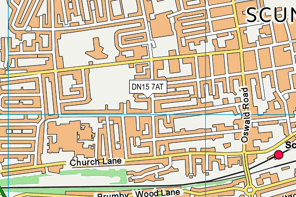 DN15 7AT map - OS VectorMap District (Ordnance Survey)